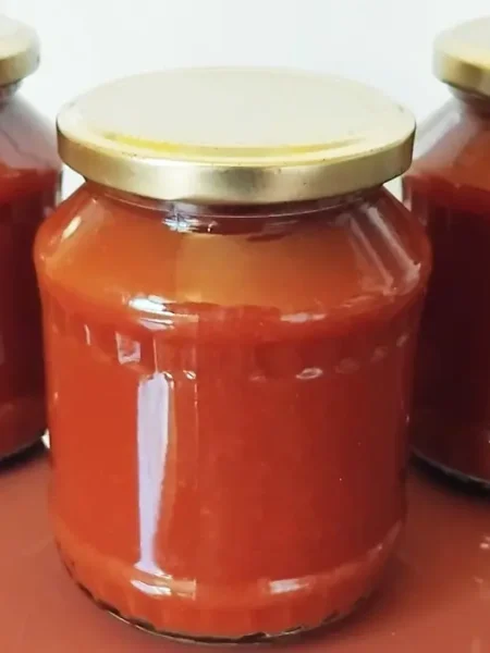 sárgabarack lekvár üvegekbe töltve